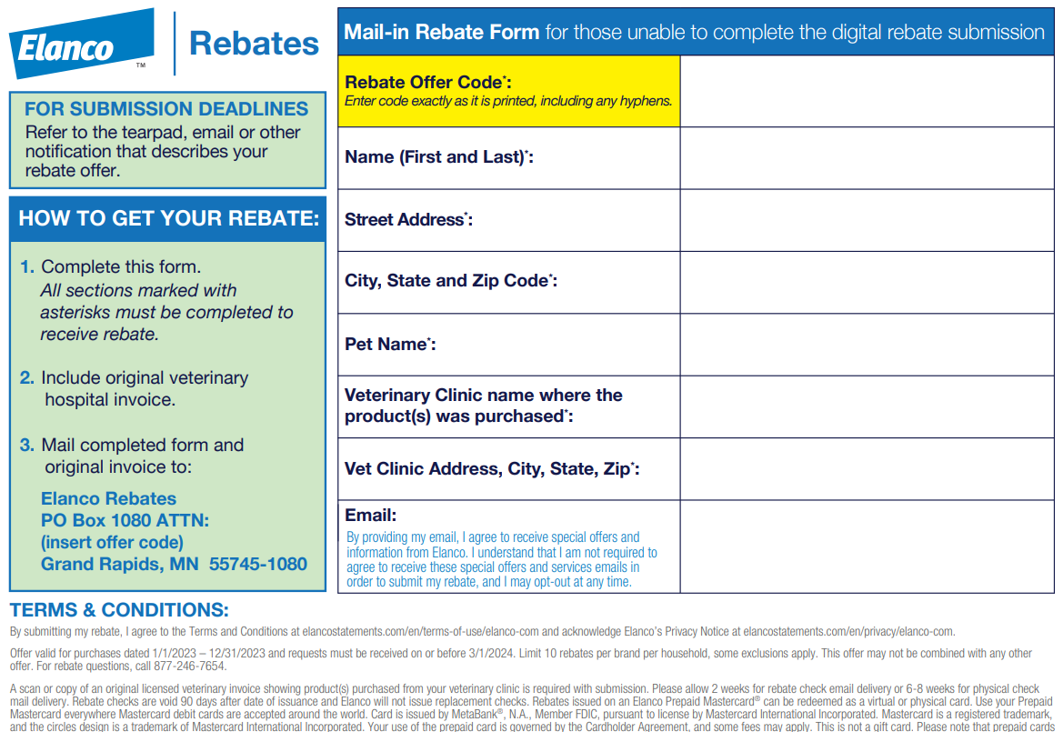 Elanco Advantage Multi Rebate