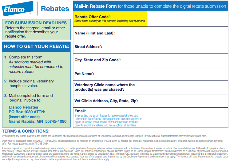 Elanco Rebates Customer Service