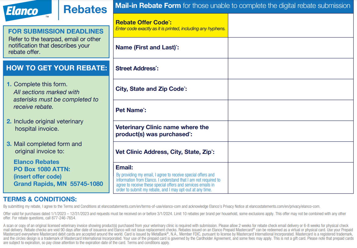 Elanco Rebates Online