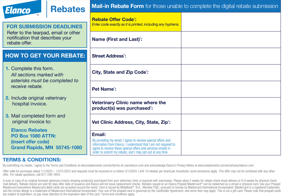 Elanco Rebates Phone Number