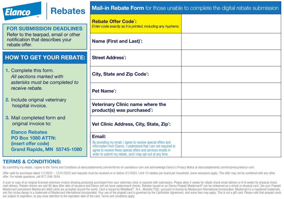 Elanco 2023 Rebates