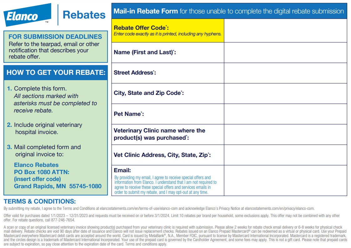 Elanco Cheristin Rebate