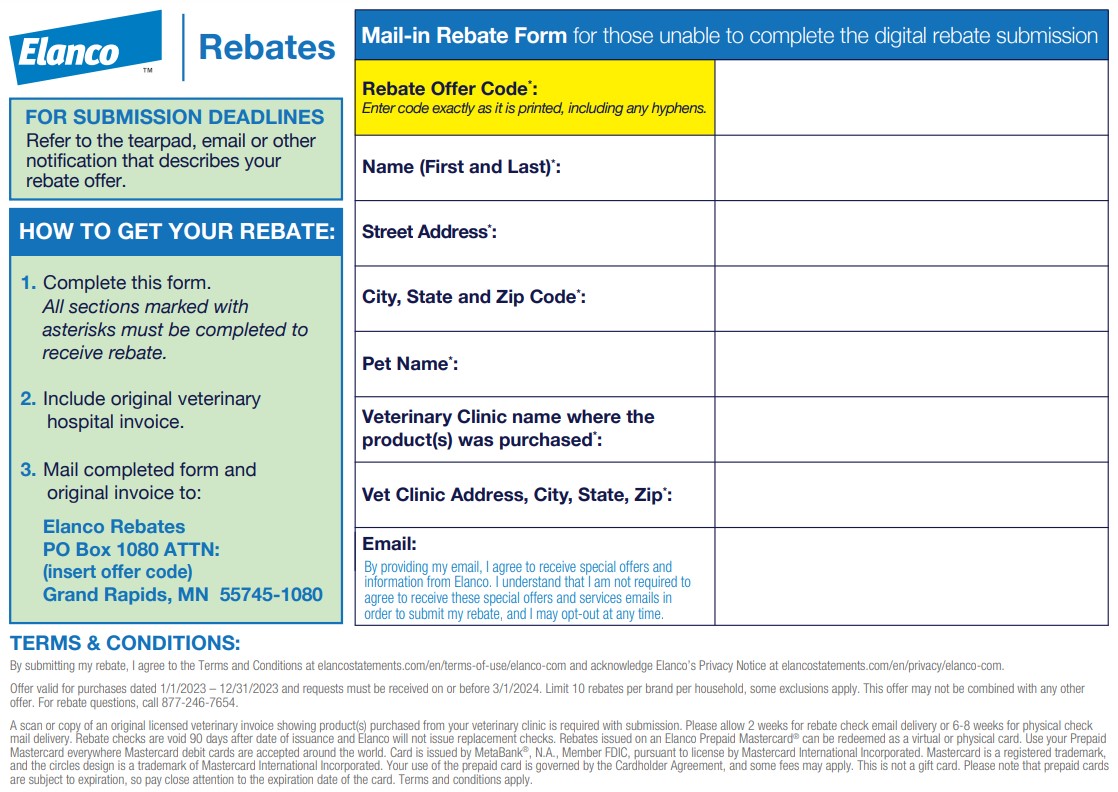 Elanco Portfolio Rewards Rebate Program